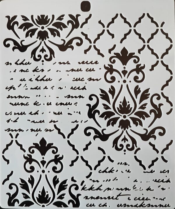 Texto  y greca 14 x 17 cm.