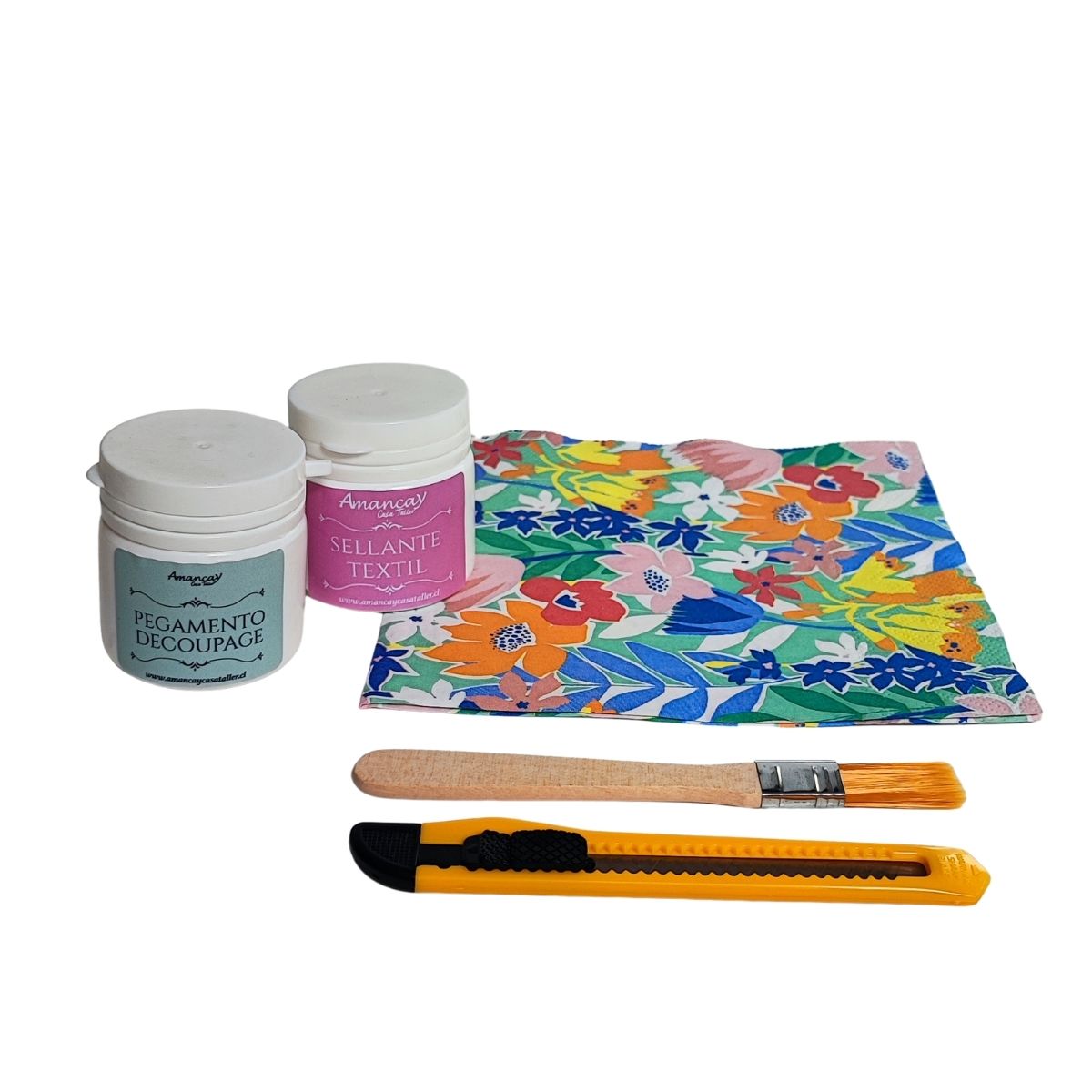 KIT DECOUPAGE TEXTIL